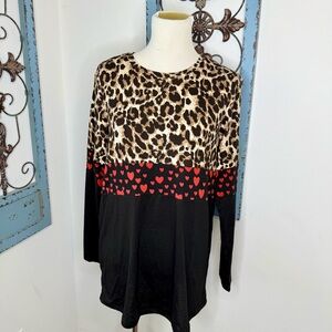 Sunshine & Rodeos Multi Print Pullover Long Sleeve Top